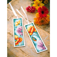 Vervaco bookmark counted cross stitch kit "Poppies" Set of 3, 6x20cm, DIY