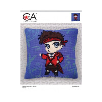 CDA stamped cross stitch kit cushion "Gentleman", 40x40cm, DIY