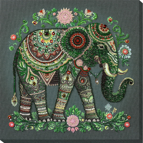 Abris Art stamped bead stitch kit "Majestic Wisdom", 30x30cm