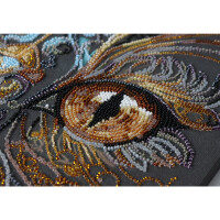 Abris Art gestempelde kralensteekpakket "De blik van een heks", 30x43cm