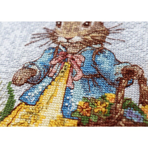 Abris Art counted cross stitch kit "Spring Bunny", 18x20cm
