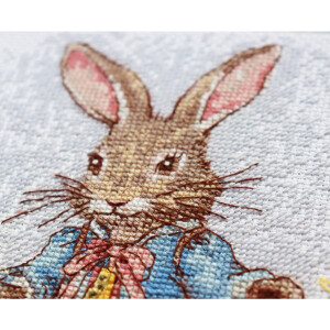 Набор для вышивания счетным крестом Abris Art "Весенний кролик", 18x20 см