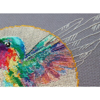 Kit punto croce contato Abris Art "Uccello del Paradiso", 22x24cm