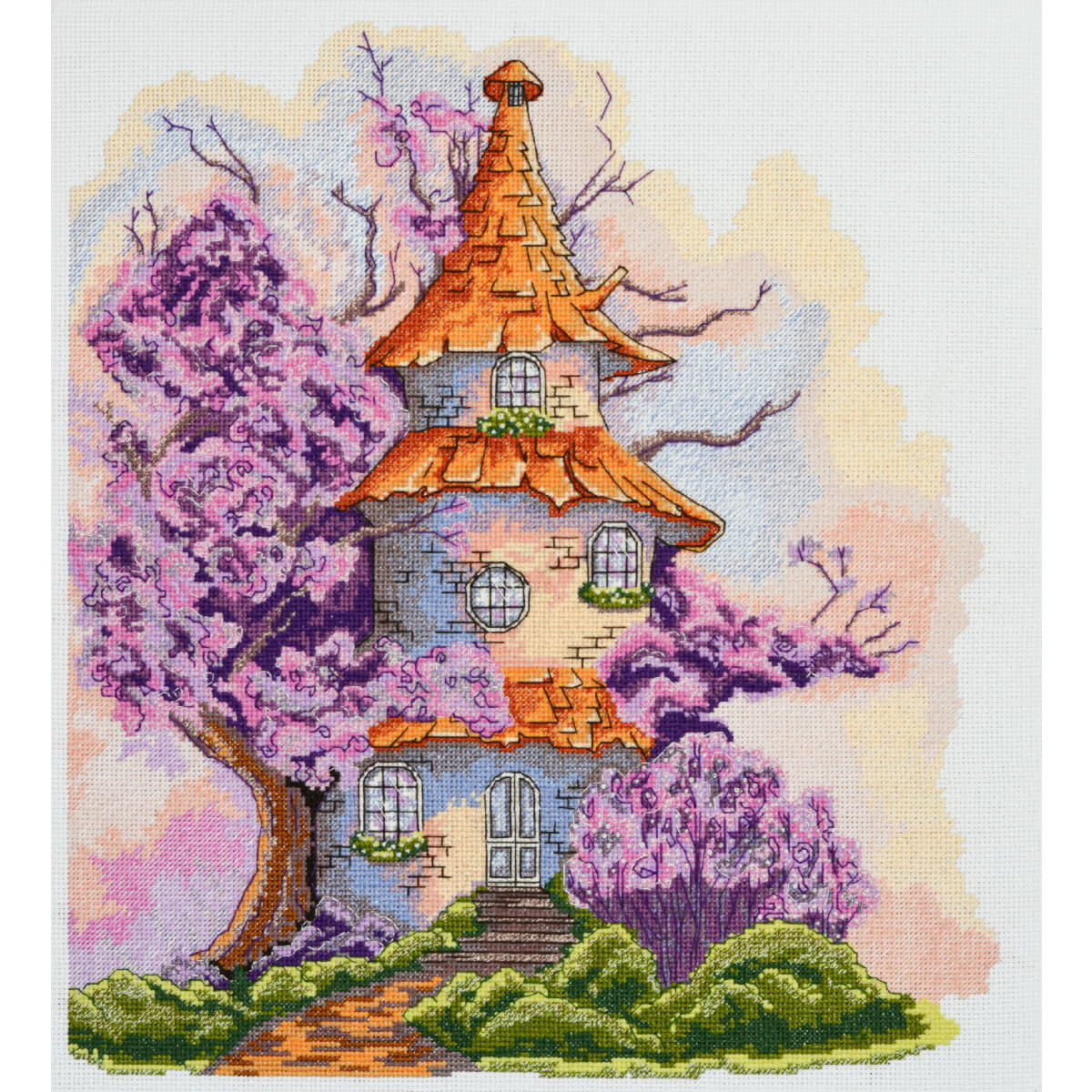 Abris Art geteld borduurpakket "Magisch Huis",...