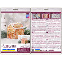 Abris Art kit de point de croix compté "3D Design, Sweet holiday", 10,3x9,5x7cm