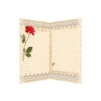 Abris Art Perlenstich Grußkarte Stickpackung "Glückliche Hochzeit", bedruckt, 8x14cm