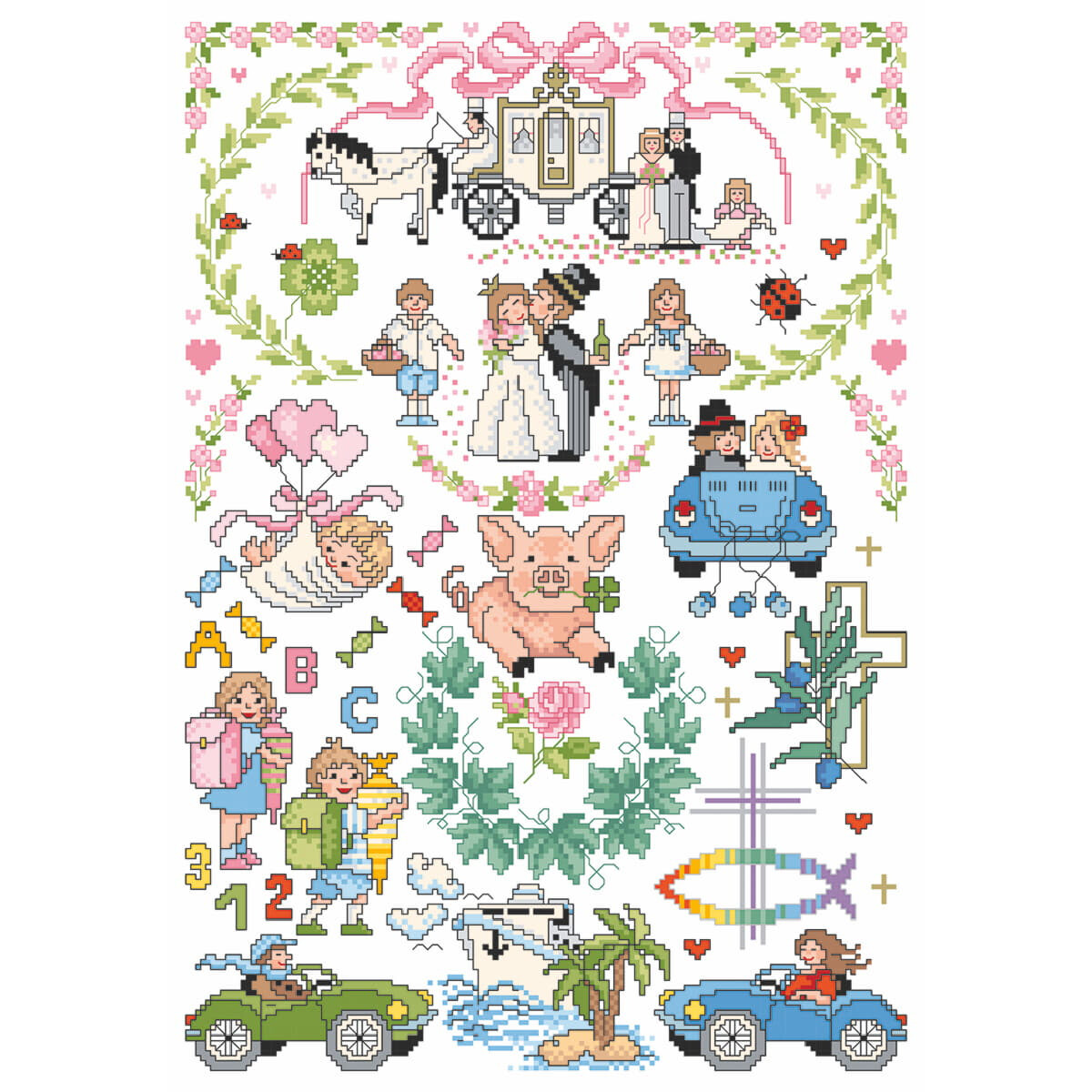Lindners Cross Stitch counted Chart "Lovely...