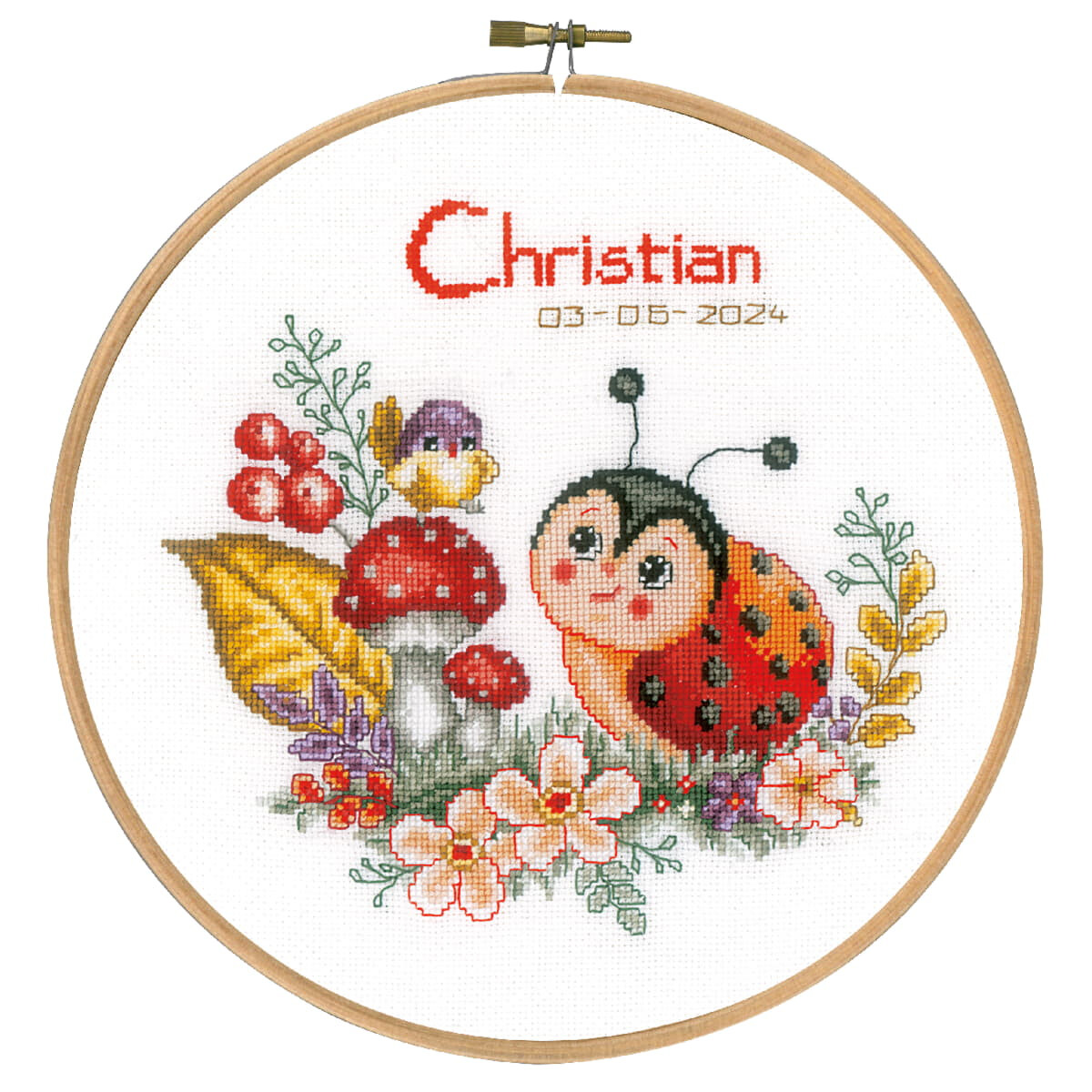 Vervaco counted cross stitch kit with embroidery ring...