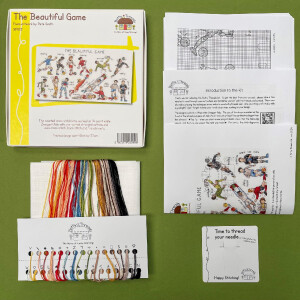 Bothy Threads counted cross stitch kit "The Beautiful Game", XPS12, 40x22cm, DIY