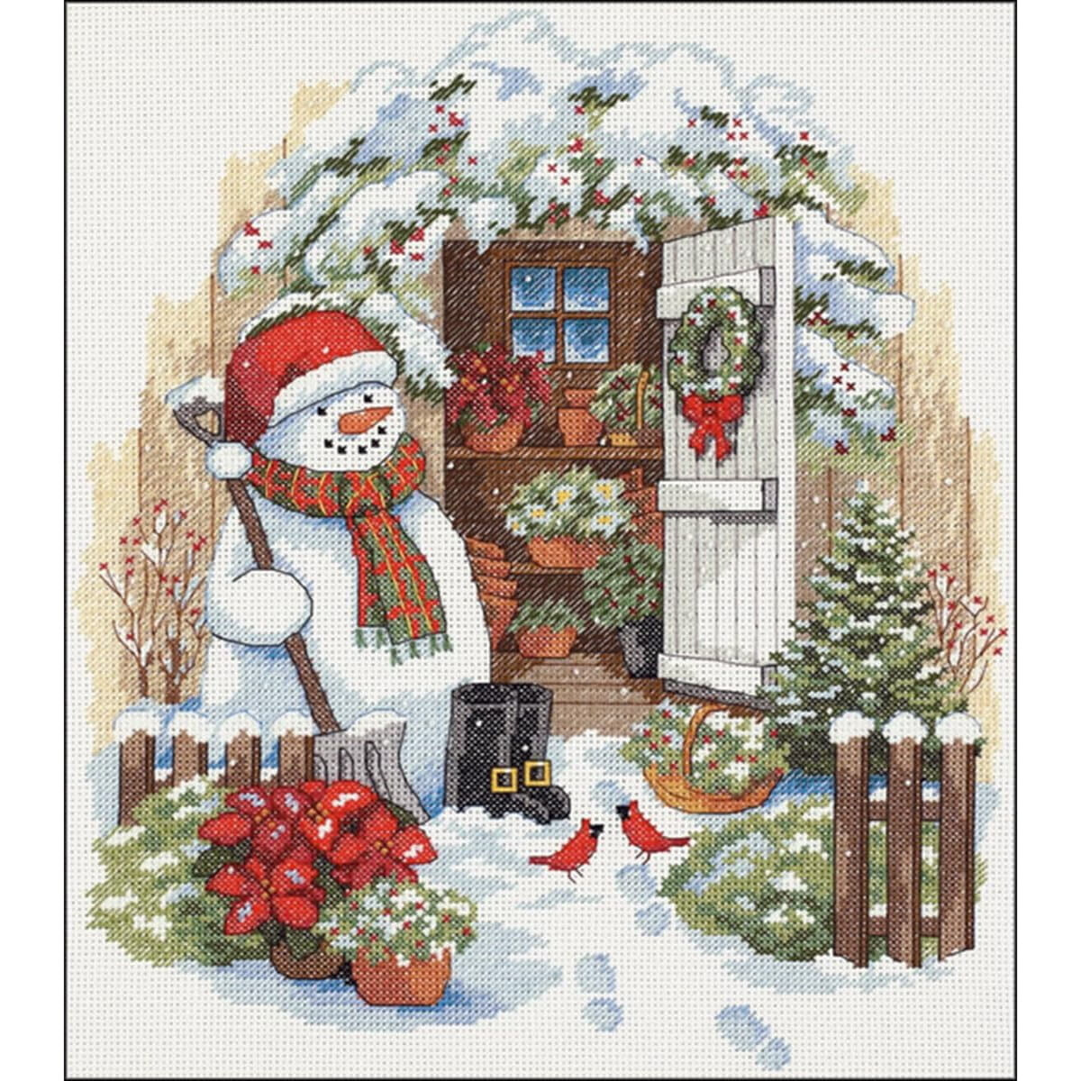 Dimensions counted cross stitch kit "Garden Shed...