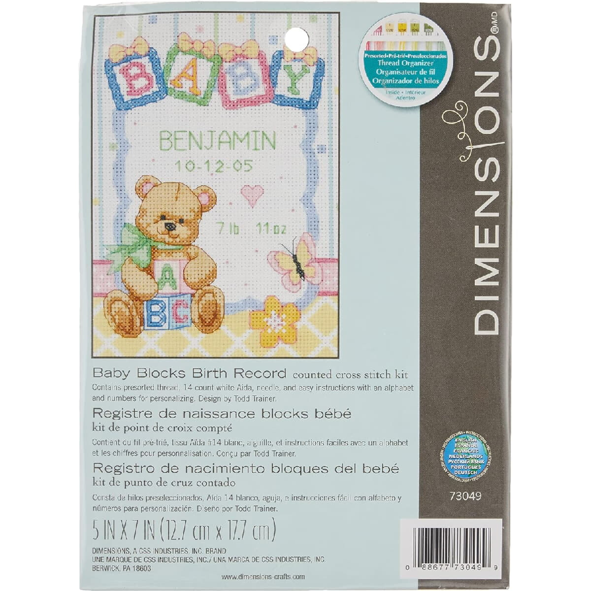 Dimensions counted cross stitch kit "Baby Blocks...