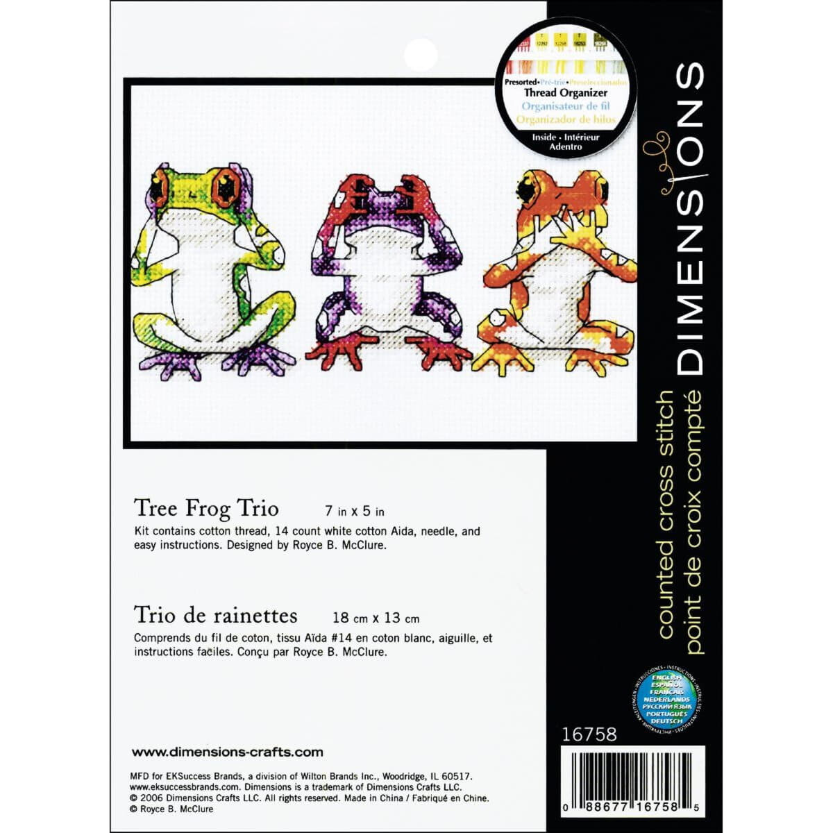 Dimensions counted cross stitch kit "Tree Frog...