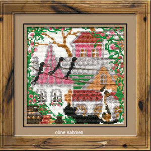 Riolis counted cross stitch Kit City &amp; Cats...