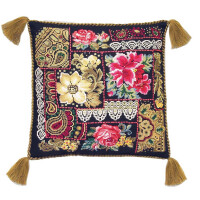 Riolis counted cross stitch Kit Flowers Arrangement Cushion, DIY