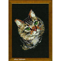 Riolis counted cross stitch Kit Grey Cat, DIY