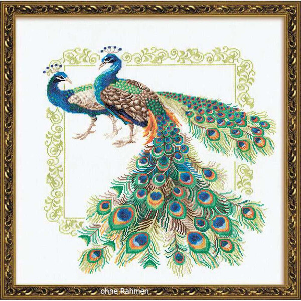 Riolis kruissteek set "Peacocks", telpatroon