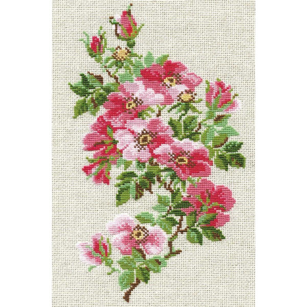 Counted Cross Stitch Embroidery Kit Summer Bouquet Floral Yellow Flowers Oven 