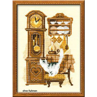 Riolis Kreuzstich-Set "Katze mit Uhr", Zählmuster