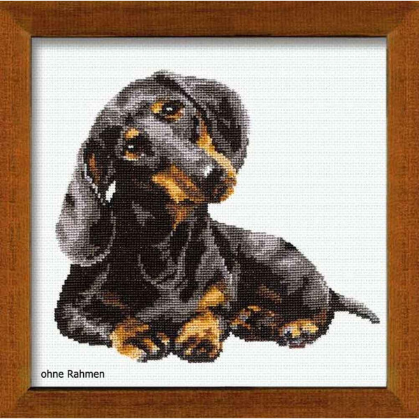 QH-Shop Knüpfteppich Hund Kreuzstich Stickerei DIY Set Für Kinder Und Erwachsene 50x36cm