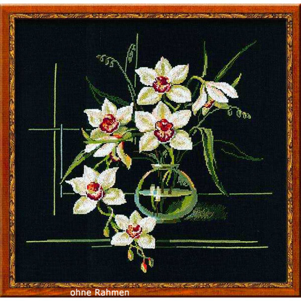 Riolis counted cross stitch Kit White Orchid, DIY