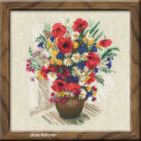 Riolis counted cross stitch kit "Summer Flowers and Poppies", counted, DIY