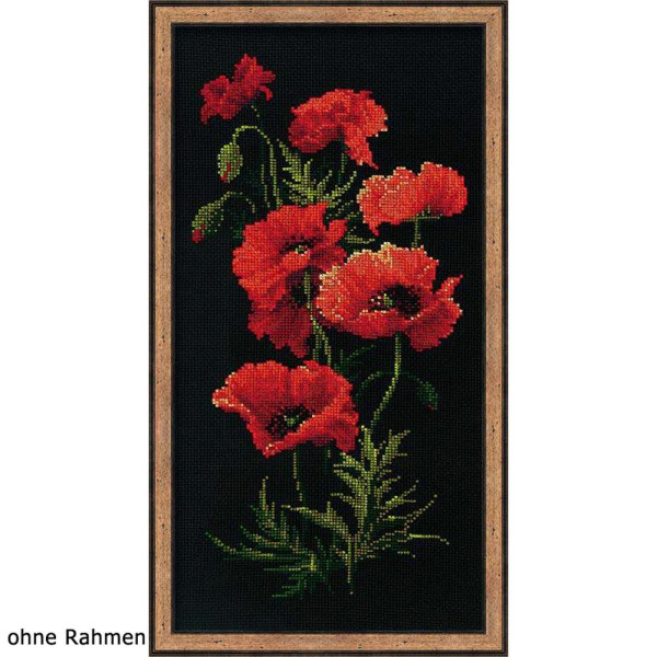 Riolis counted cross stitch Kit Poppies, DIY
