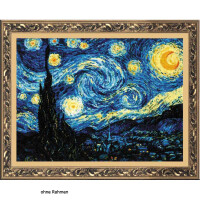 Riolis counted cross stitch Kit Starry Night after Van Gogh`s Painting, DIY