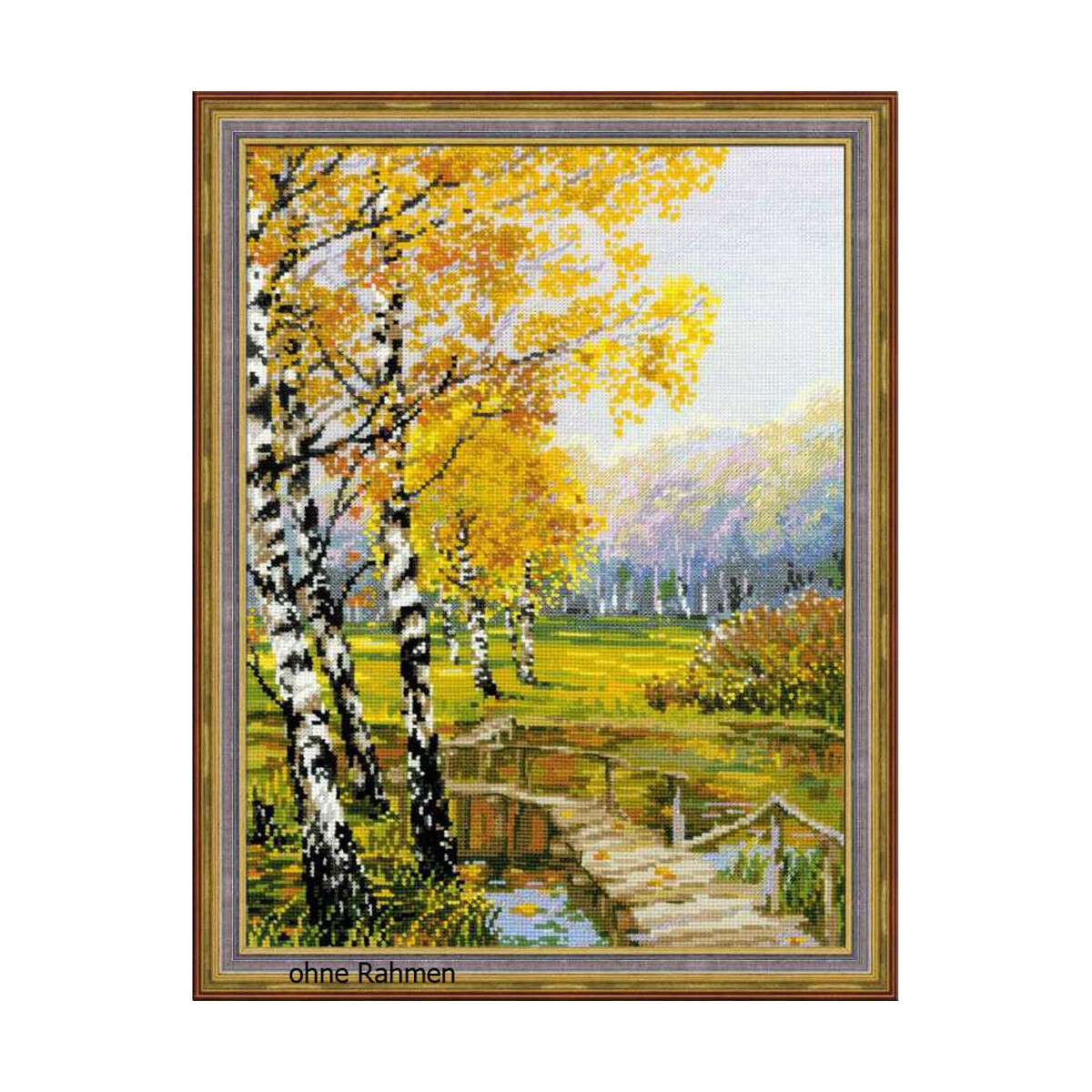 Riolis counted cross stitch Kit The Birches, DIY