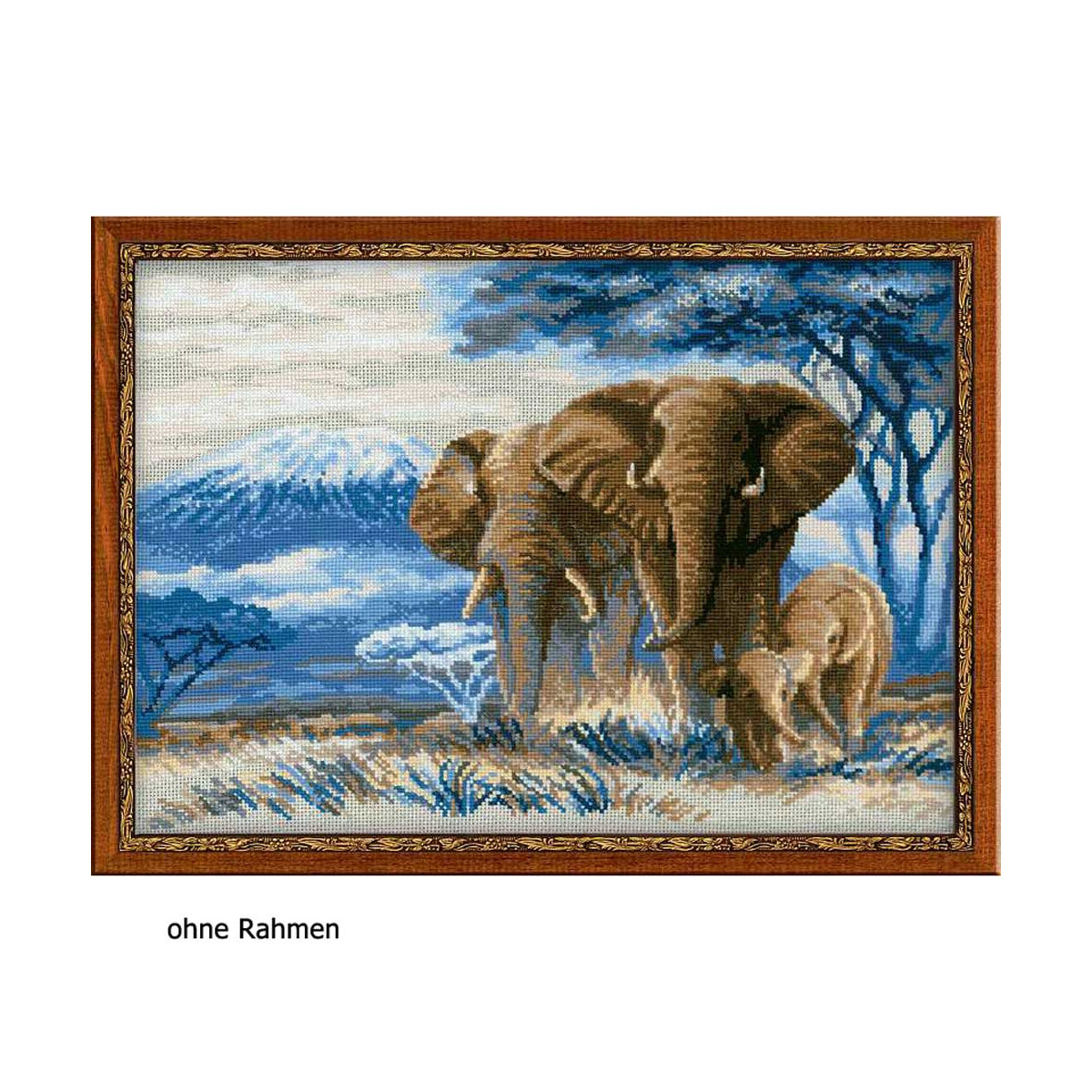 Riolis counted cross stitch Kit Elephants in the...