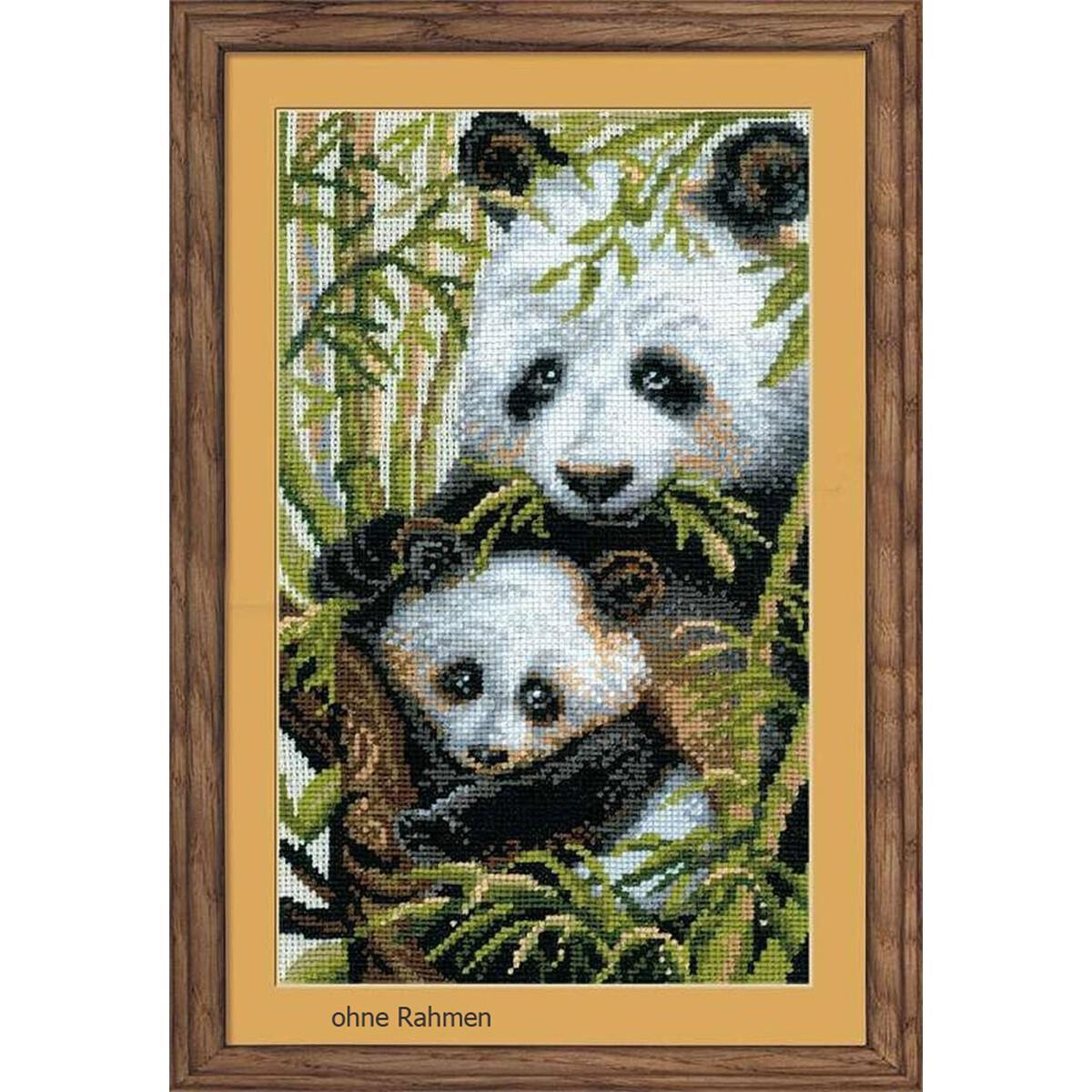 Kit de bordado Riolis osos panda, punto de cruz contado,...