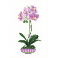 Riolis counted cross stitch Kit Lilac Orchid, DIY