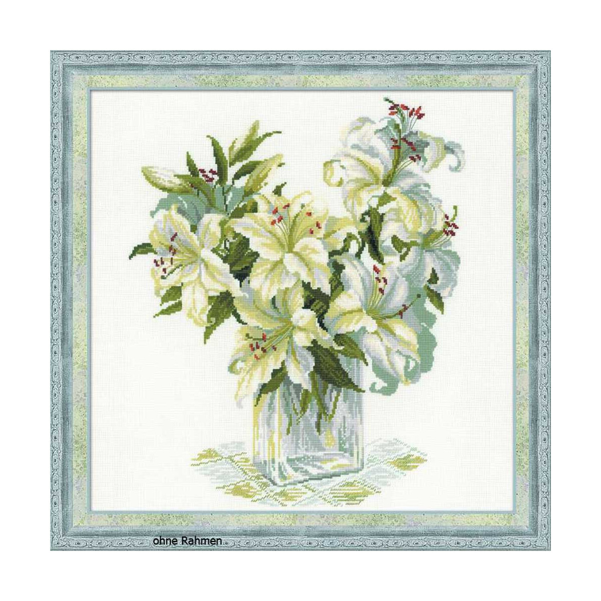 Riolis counted cross stitch Kit White Lilies, DIY
