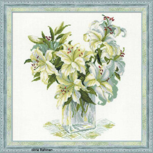Riolis counted cross stitch Kit White Lilies, DIY