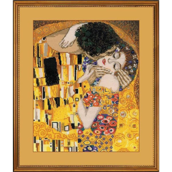 Riolis counted cross stitch Kit The Kiss after G. Klimts Painting, DIY