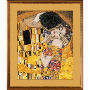 Riolis counted cross stitch Kit The Kiss after G. Klimts...
