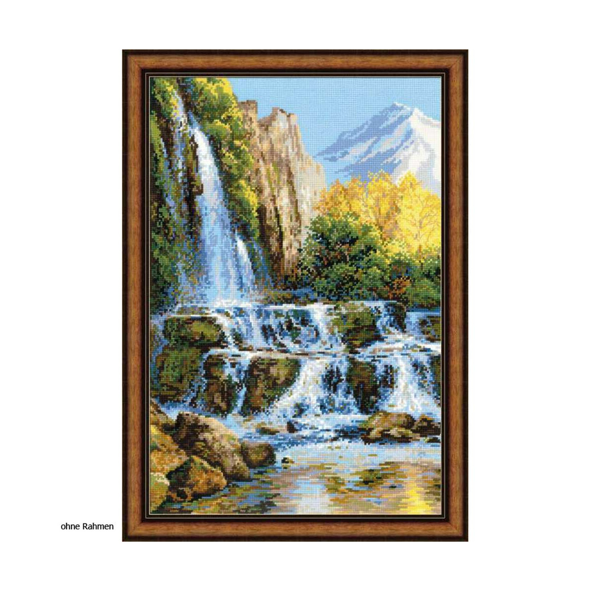Riolis counted cross stitch Kit Landscape with Waterfall,...