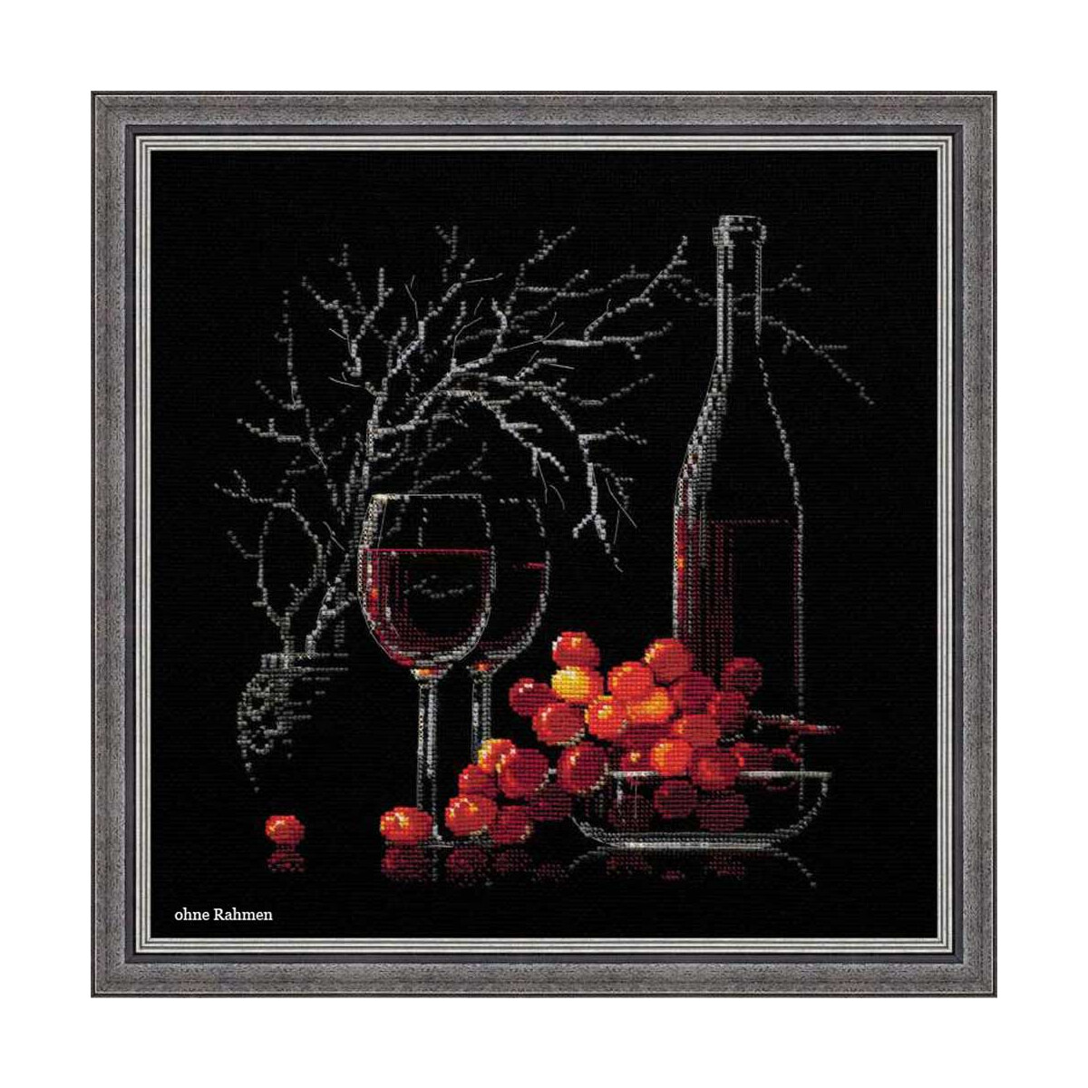 Riolis counted cross stitch Kit Still Life with Red Wine,...