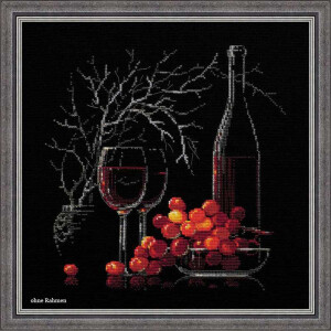 Riolis counted cross stitch Kit Still Life with Red Wine,...