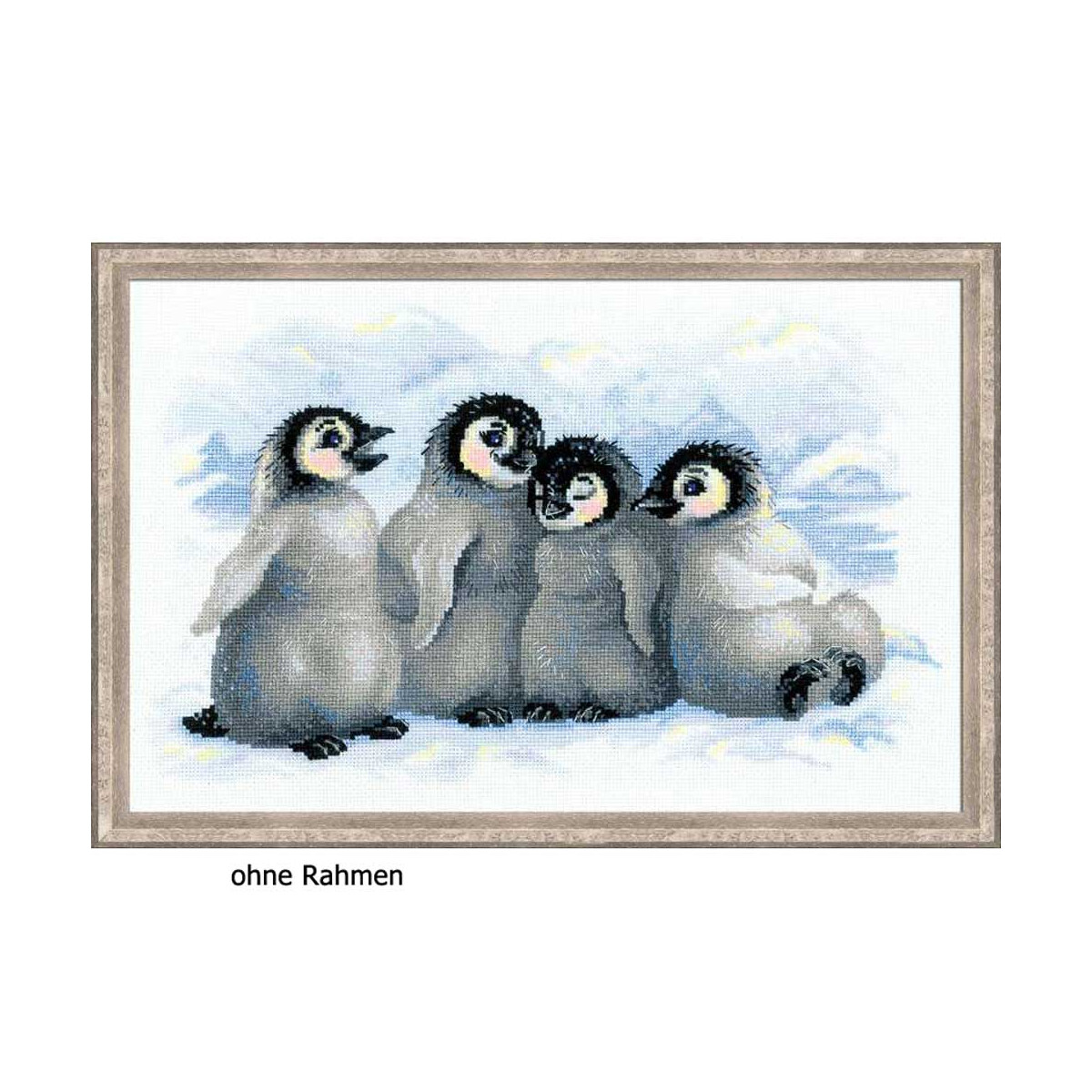 Set de punto de cruz Riolis "Funny penguins",...