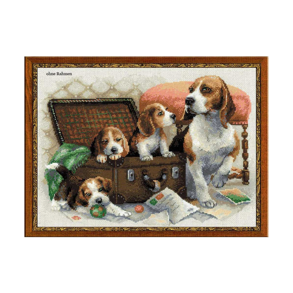 Riolis counted cross stitch Kit Canine Family, DIY
