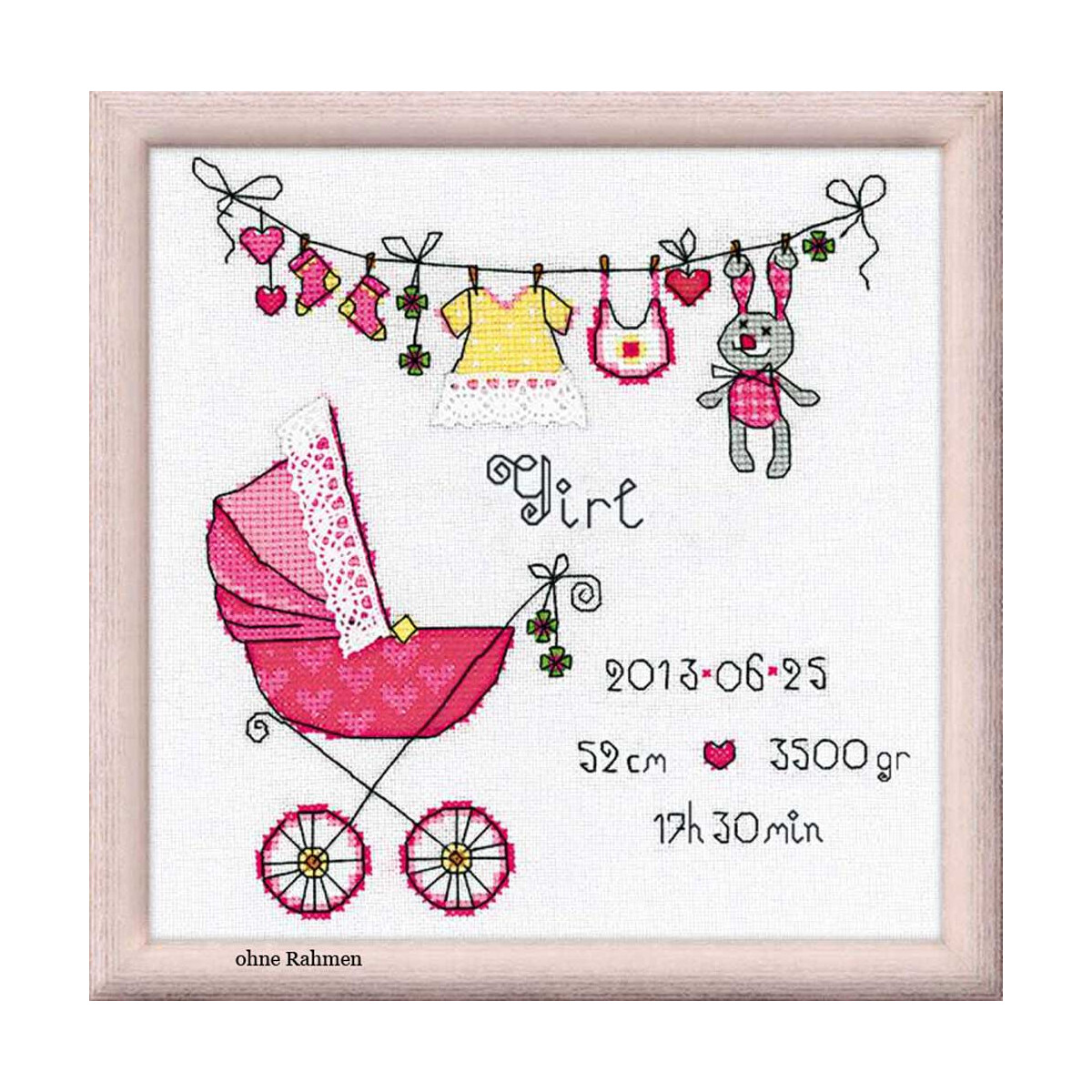 Riolis counted cross stitch Kit Its a Girl!, DIY