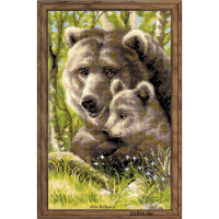 Riolis counted cross stitch kit "bear family", counted, DIY
