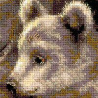 Riolis counted cross stitch kit "bear family", counted, DIY