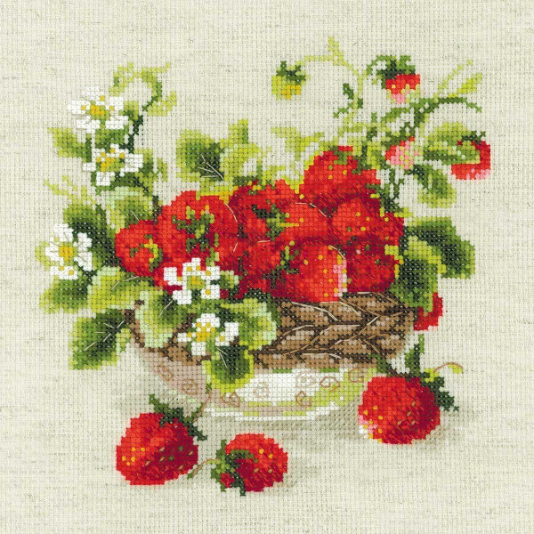 Set de bordado Riolis "Garden strawberry", patrón de conteo