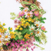 Riolis counted cross stitch Kit Wreath with Fireweed, DIY