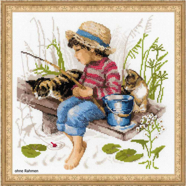 Riolis counted cross stitch Kit Lets Go Fishing, DIY