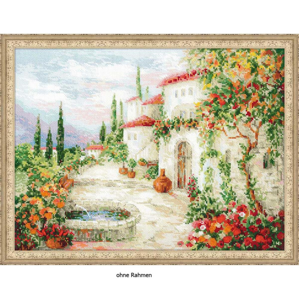 Riolis counted cross stitch Kit At the Fountain, DIY