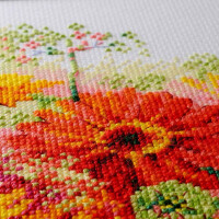 Riolis counted cross stitch Kit Watercolor Gerberas, DIY