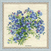 Riolis counted cross stitch Kit Forget Me Nots, DIY