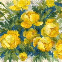 Riolis counted cross stitch Kit Globe Flower, DIY